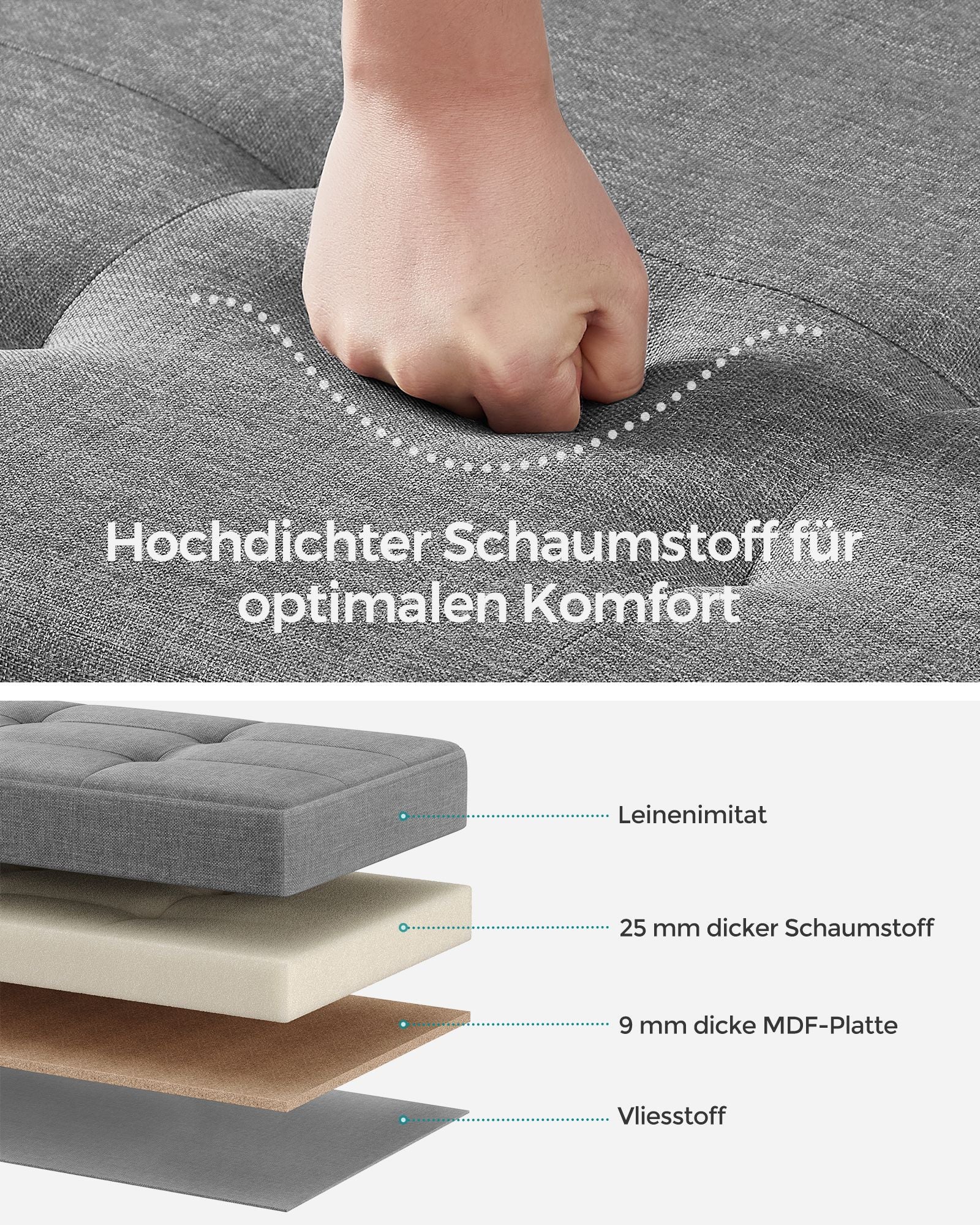 Sitzbank mit Stauraum 38 x 110 x 40 cm