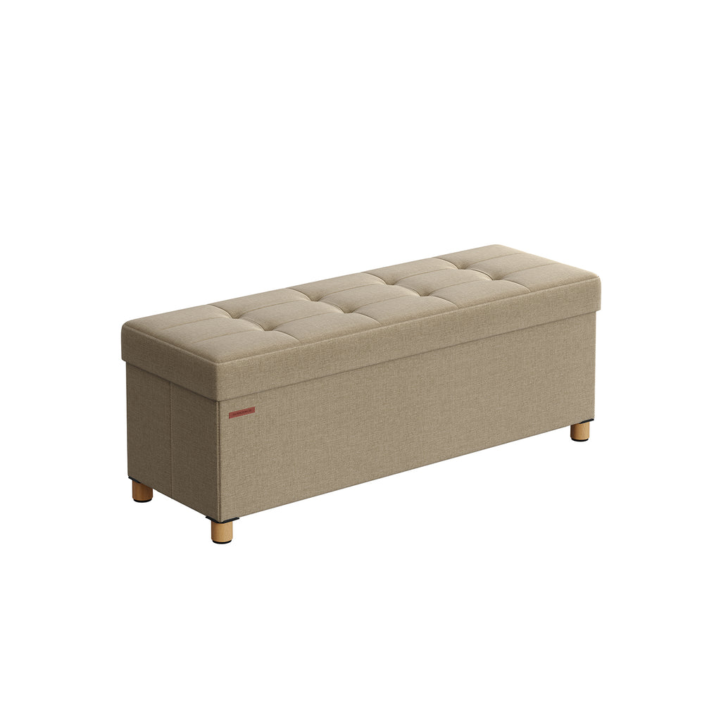 Sitzhocker mit Stauraum 38 x 110 x 40 cm kamelbraun