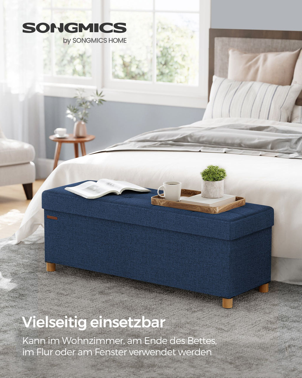 Sitzbank mit Stauraum 38 x 110 x 40 cm