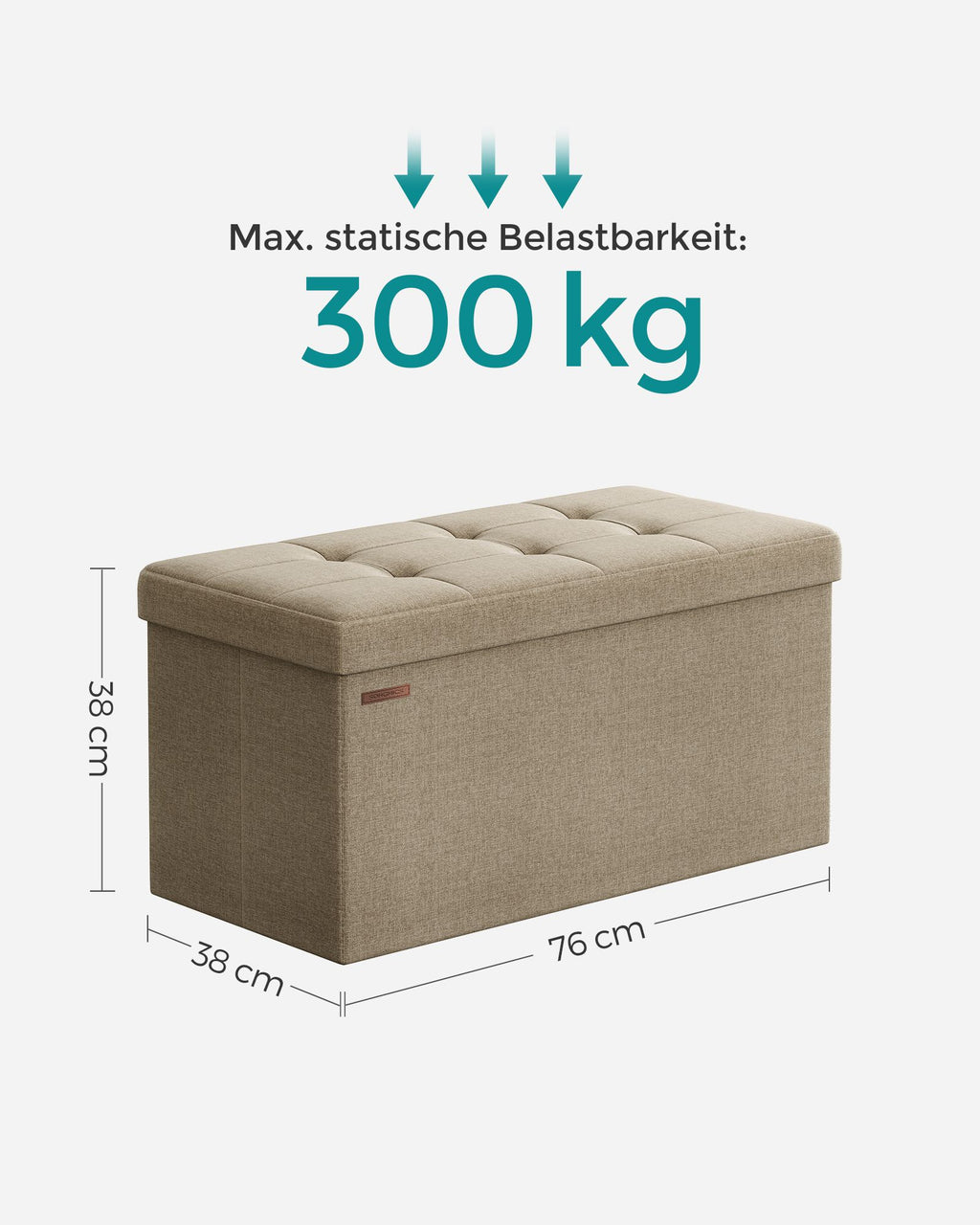 Sitzbank mit Stauraum schwarz