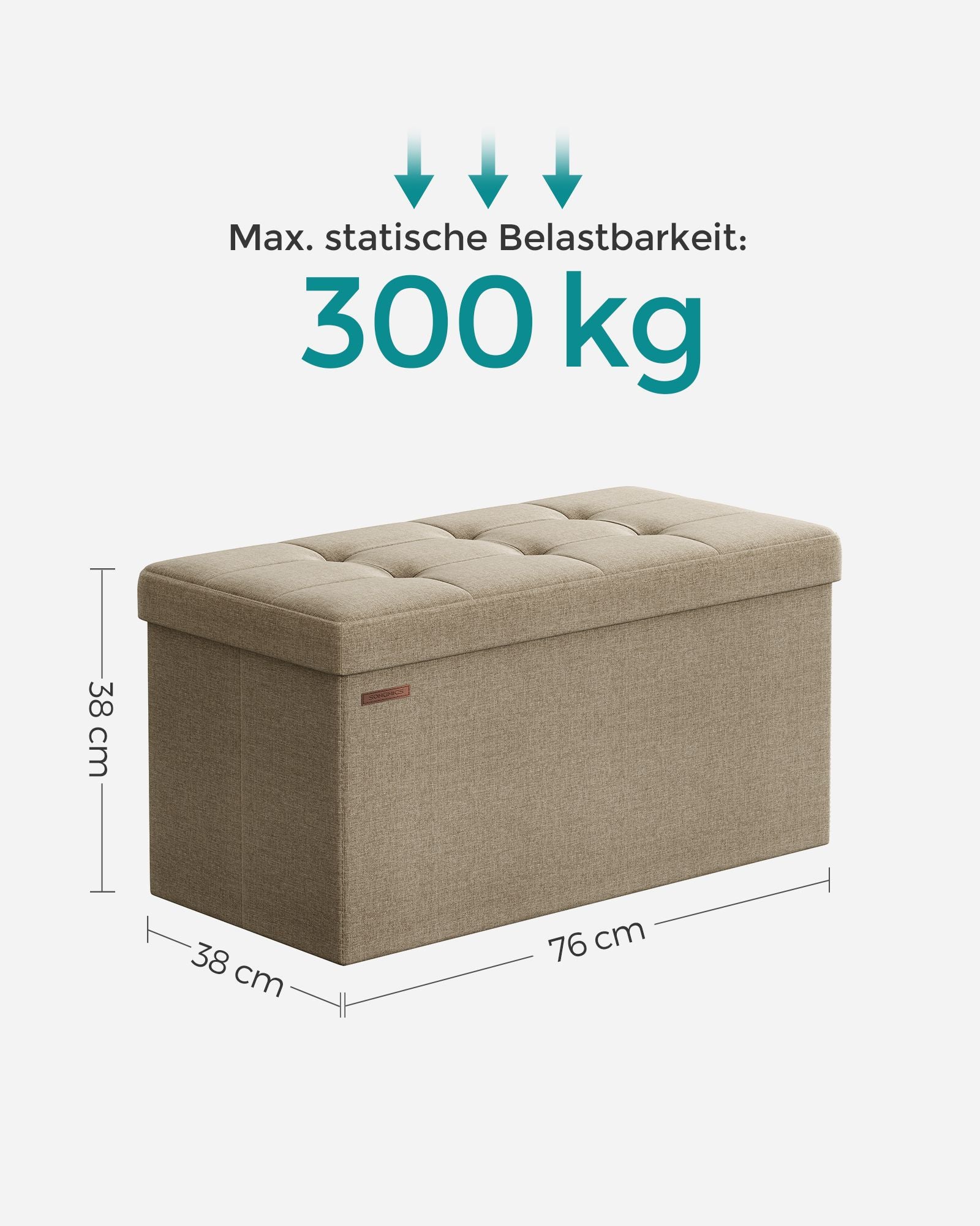 Sitzbank mit Stauraum schwarz