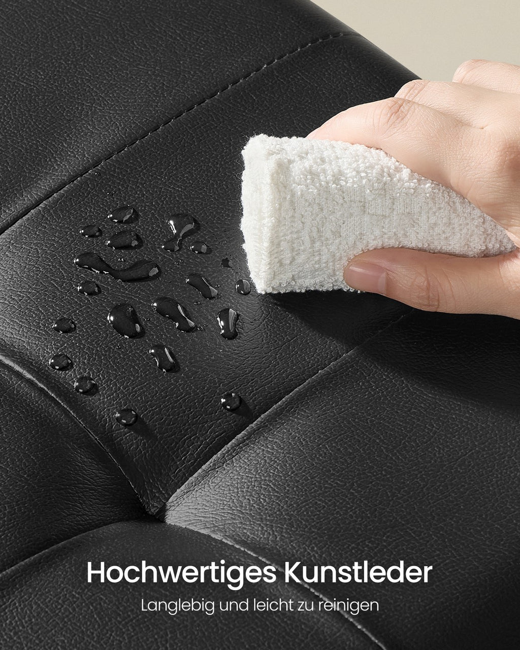 Sitzhocker tintenschwarz klappbar 38x38x40 cm mit Stauraum