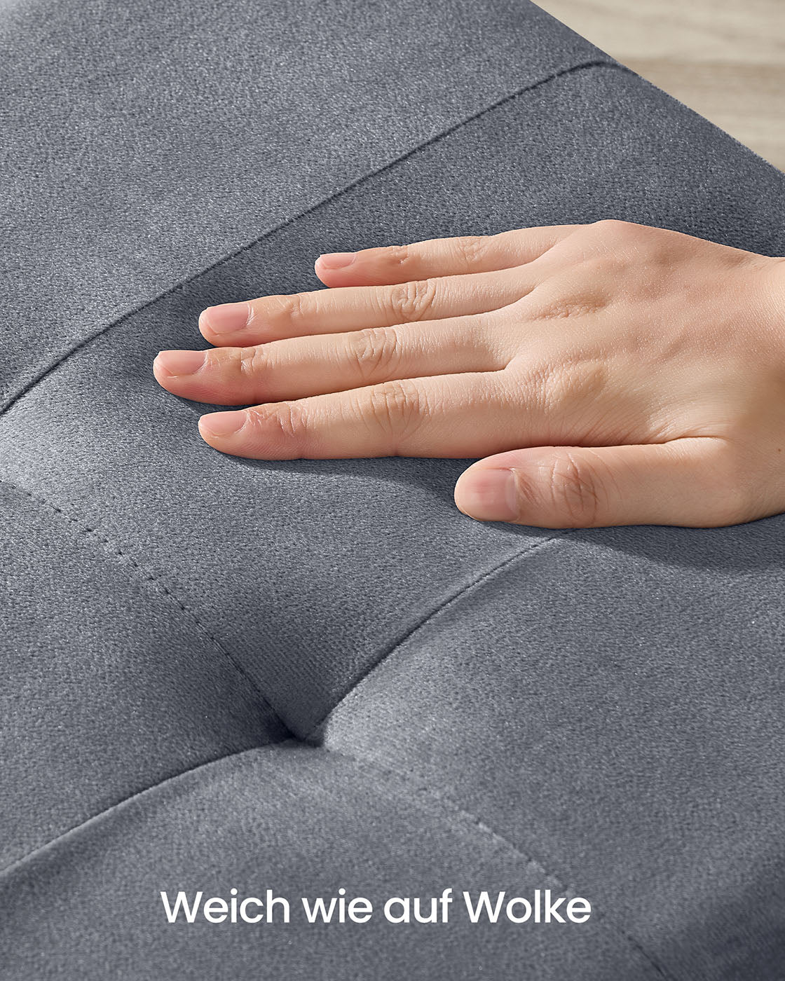 Sitzbank mit Stauraum 38 x 38 x 40 cm Fußhocker 37 L schiefergrau