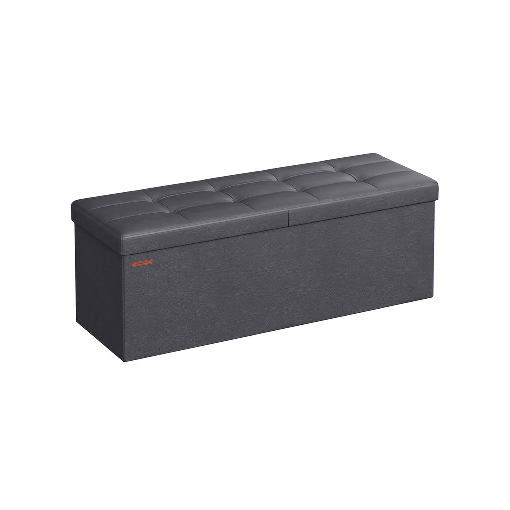 Sitzbank faltbar 120 Liter 38 x 110 x 38 cm dunkelgrau