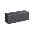 Sitzbank faltbar 120 Liter 38 x 110 x 38 cm dunkelgrau
