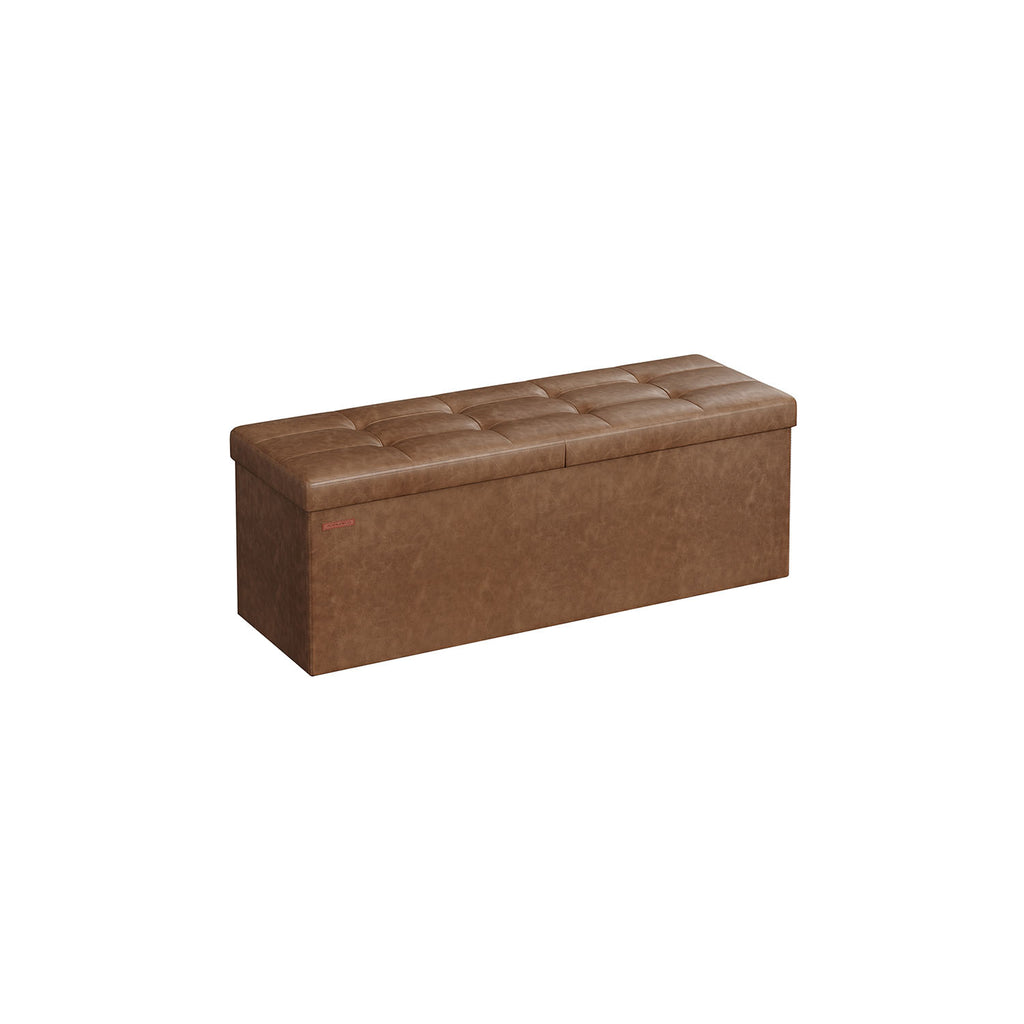 Sitzbank faltbar 120 Liter 38 x 110 x 38 cm kaffeebraun