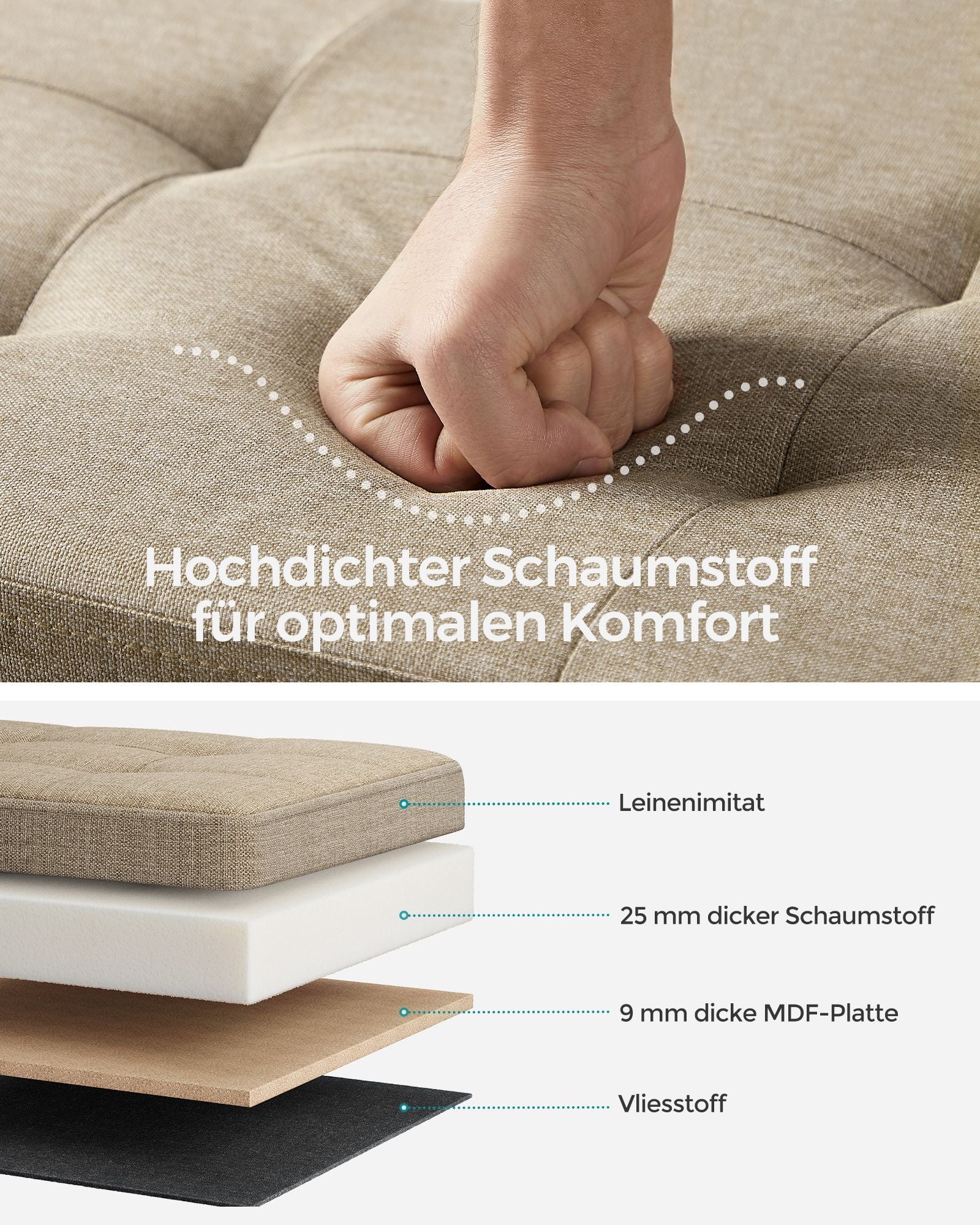 Sitzbank mit Stauraum, 38 x 110 x 38 cm, Sitztruhe