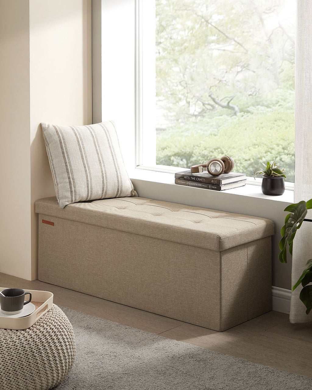 Sitzbank mit Stauraum, 38 x 110 x 38 cm, Sitztruhe