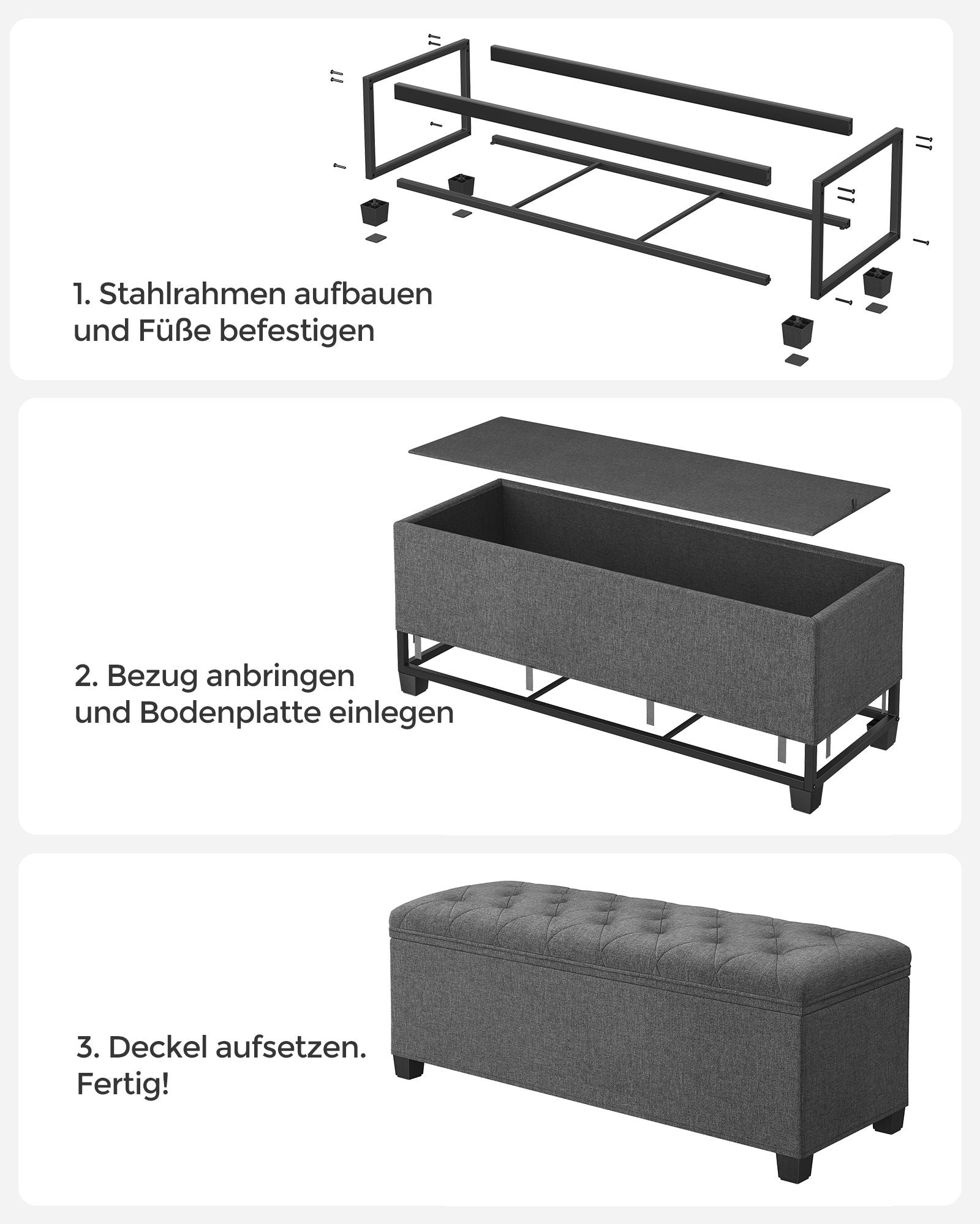 Sitzbank mit Stauraum faltbar