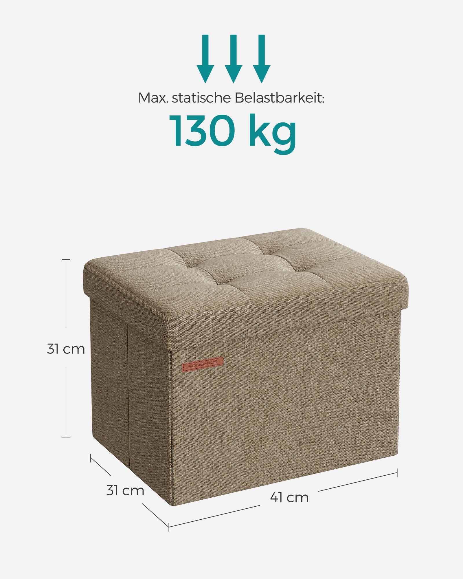 Sitzbank mit Stauraum helltaupe
