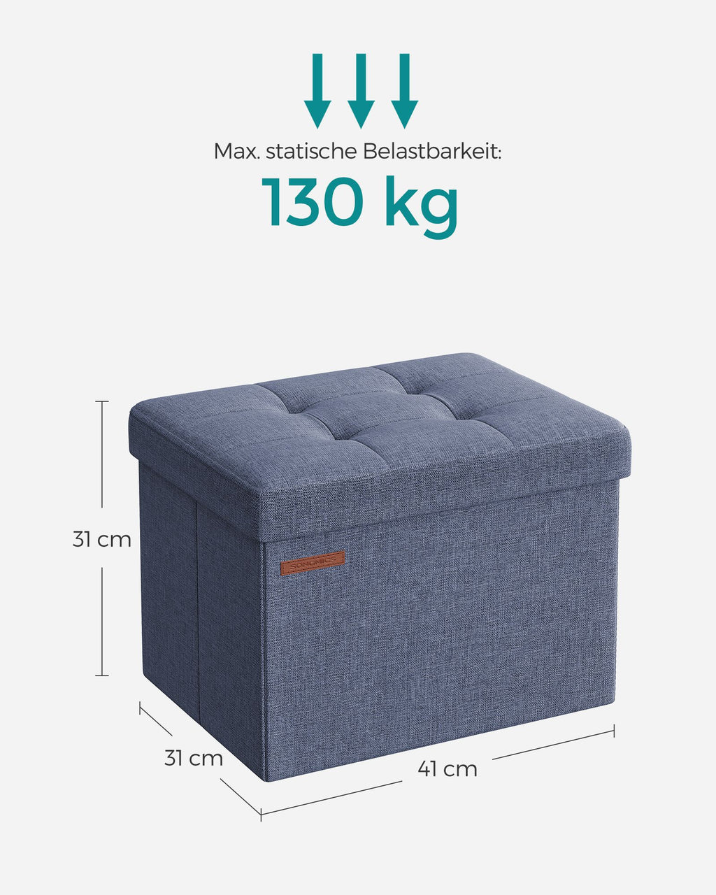 Sitzbank mit Stauraum helldenimblau