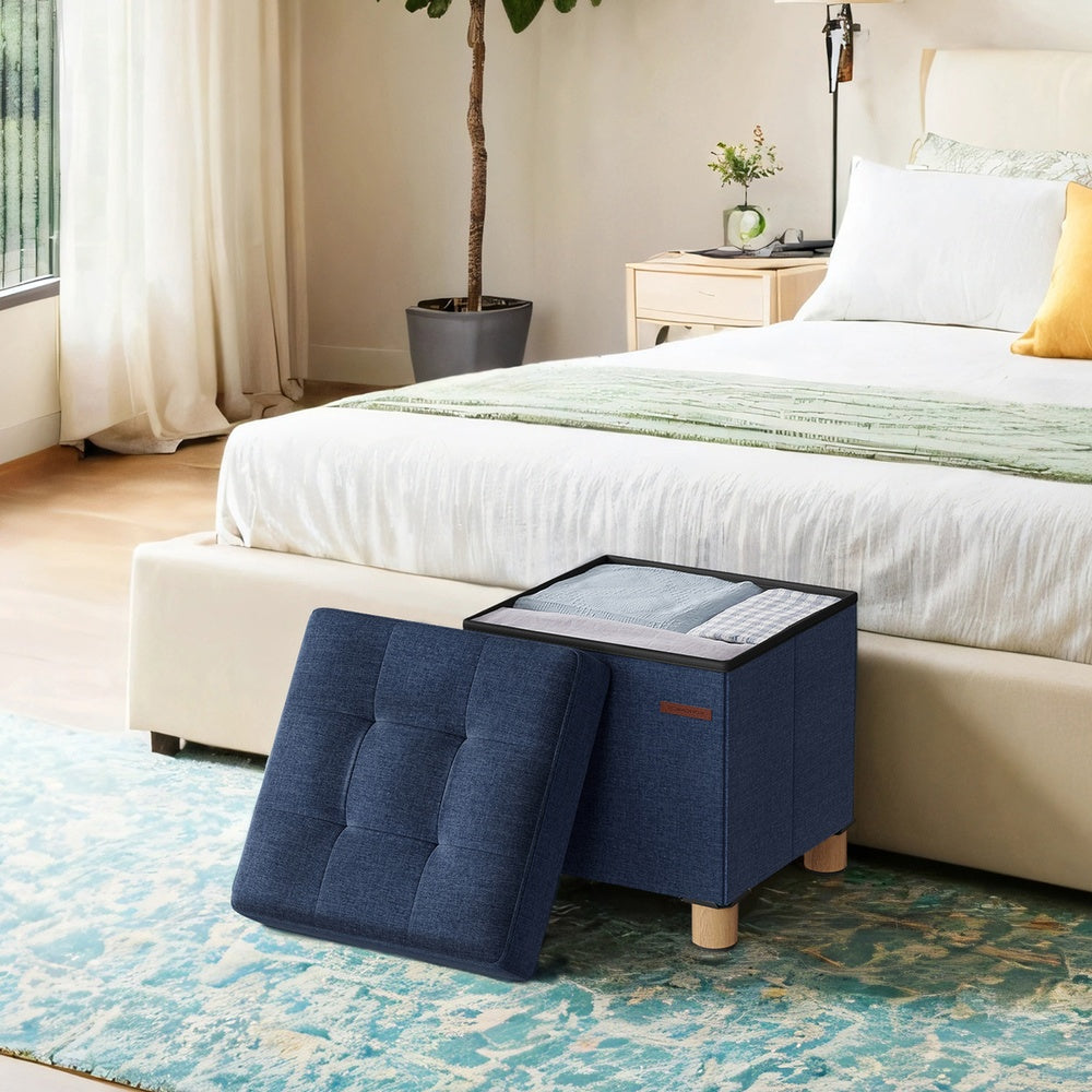 Sitzhocker mit Stauraum, kleine klappbare Sitzbank, 32