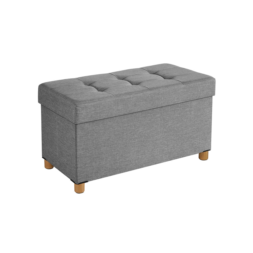 Sitzhocker mit Stauraum Hellgrau