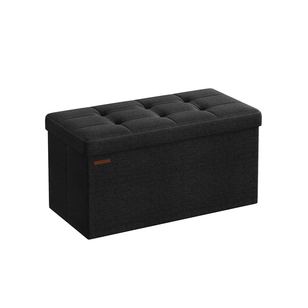 Sitzbank 76 cm klappbar mit Stauraum schwarz