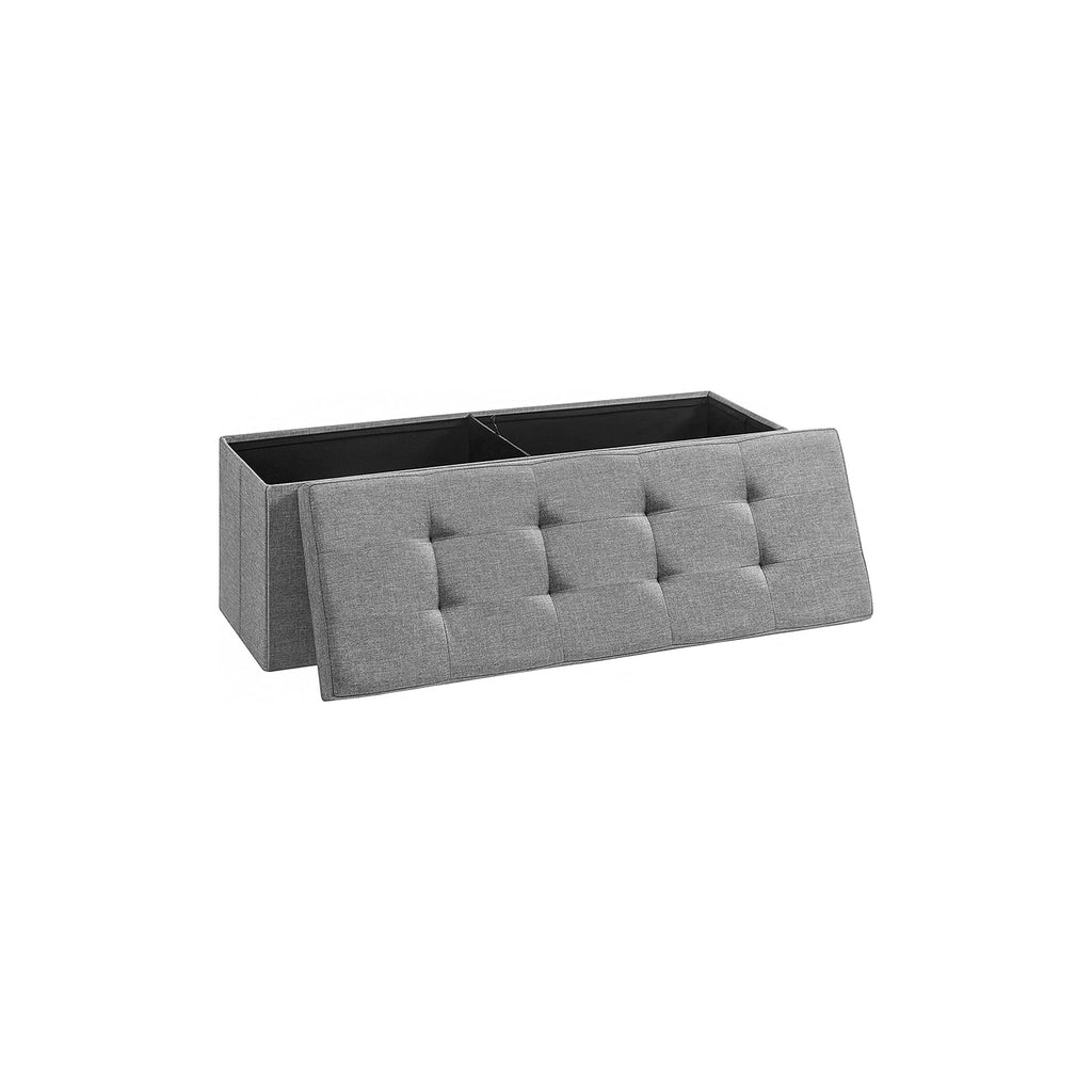 Sitzbank mit Stauraum 110 cm Hellgrau