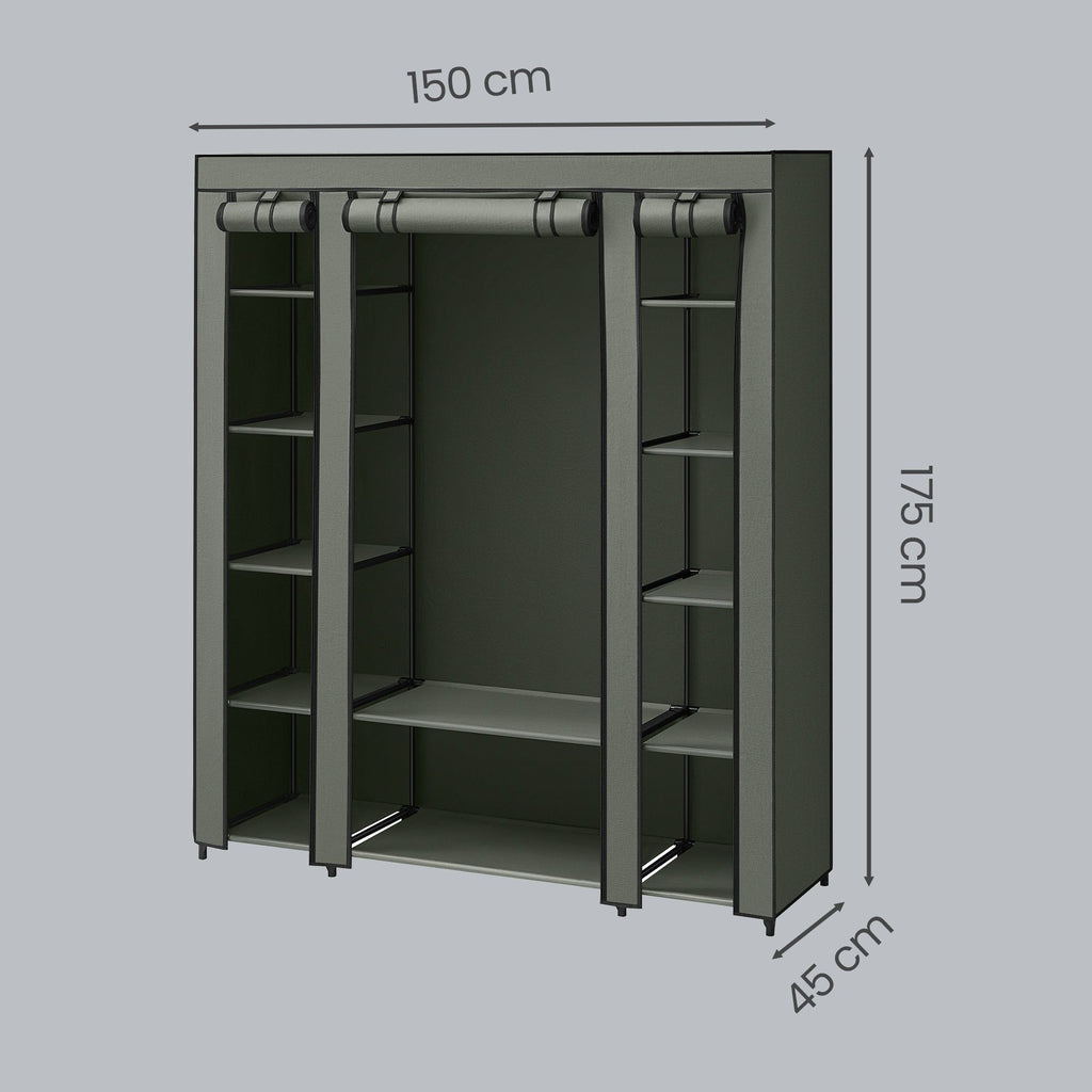 Kleiderschrank, Stoffschrank, mit Überzug aus Vliesstoff