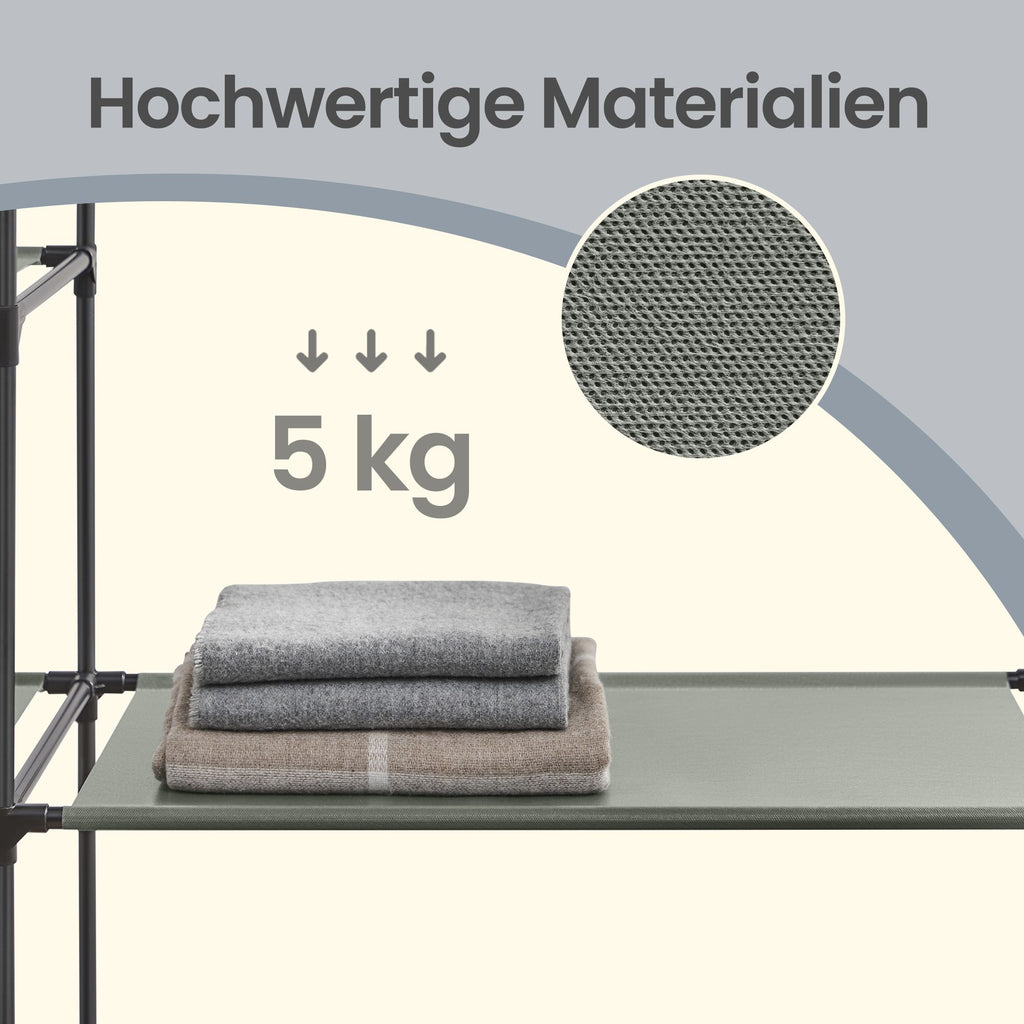 Kleiderschrank, Stoffschrank, mit Überzug aus Vliesstoff