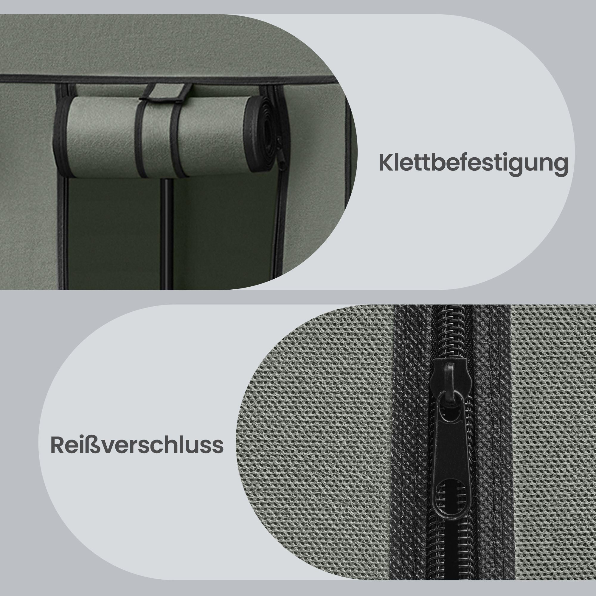 Kleiderschrank, Stoffschrank, mit Überzug aus Vliesstoff