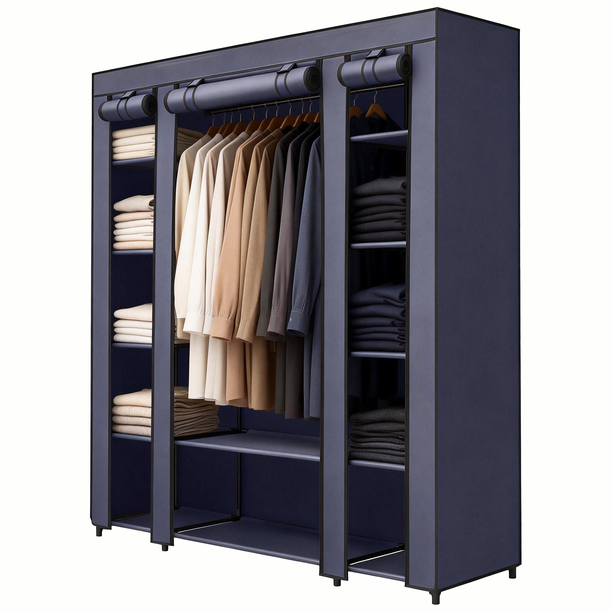 Kleiderschrank, Stoffschrank, mit Überzug aus Vliesstoff