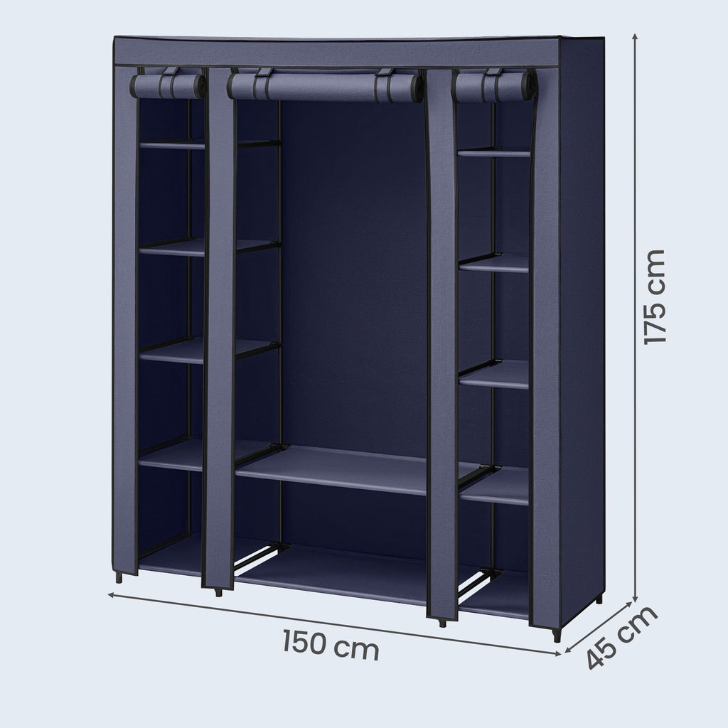 Kleiderschrank, Stoffschrank, mit Überzug aus Vliesstoff