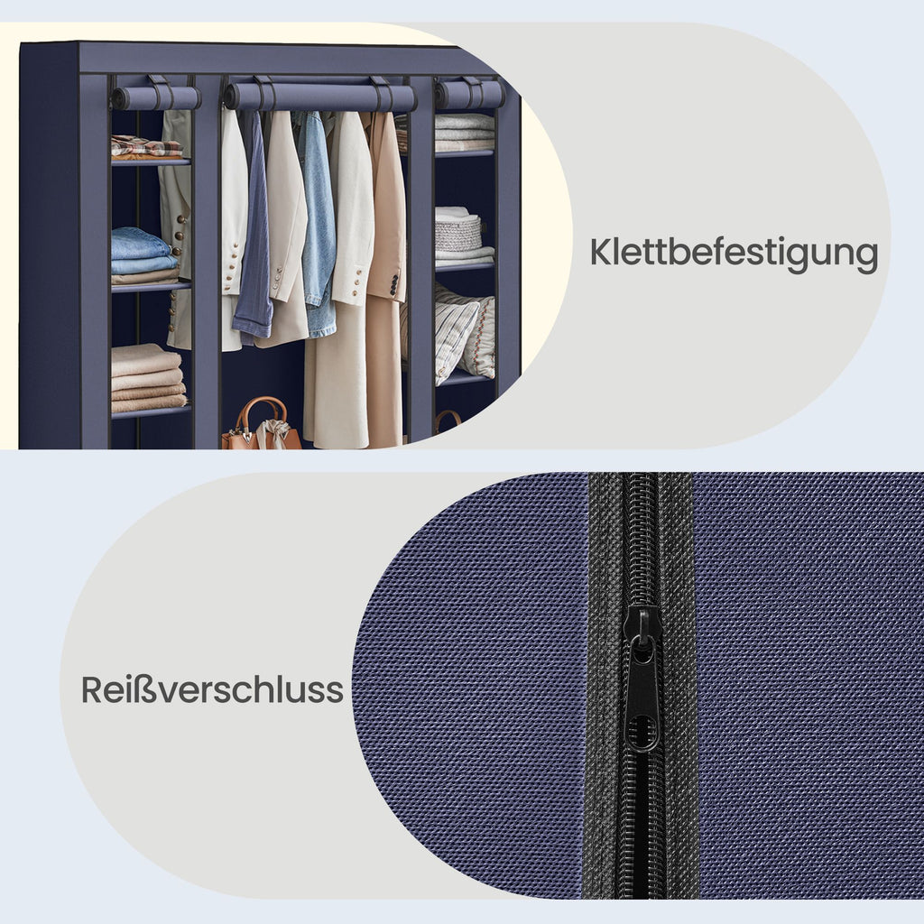 Kleiderschrank, Stoffschrank, mit Überzug aus Vliesstoff