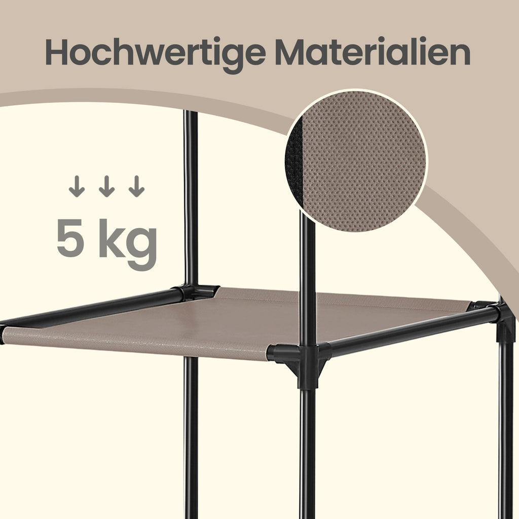 Kleiderschrank, Stoffschrank, mit Überzug aus Vliesstoff