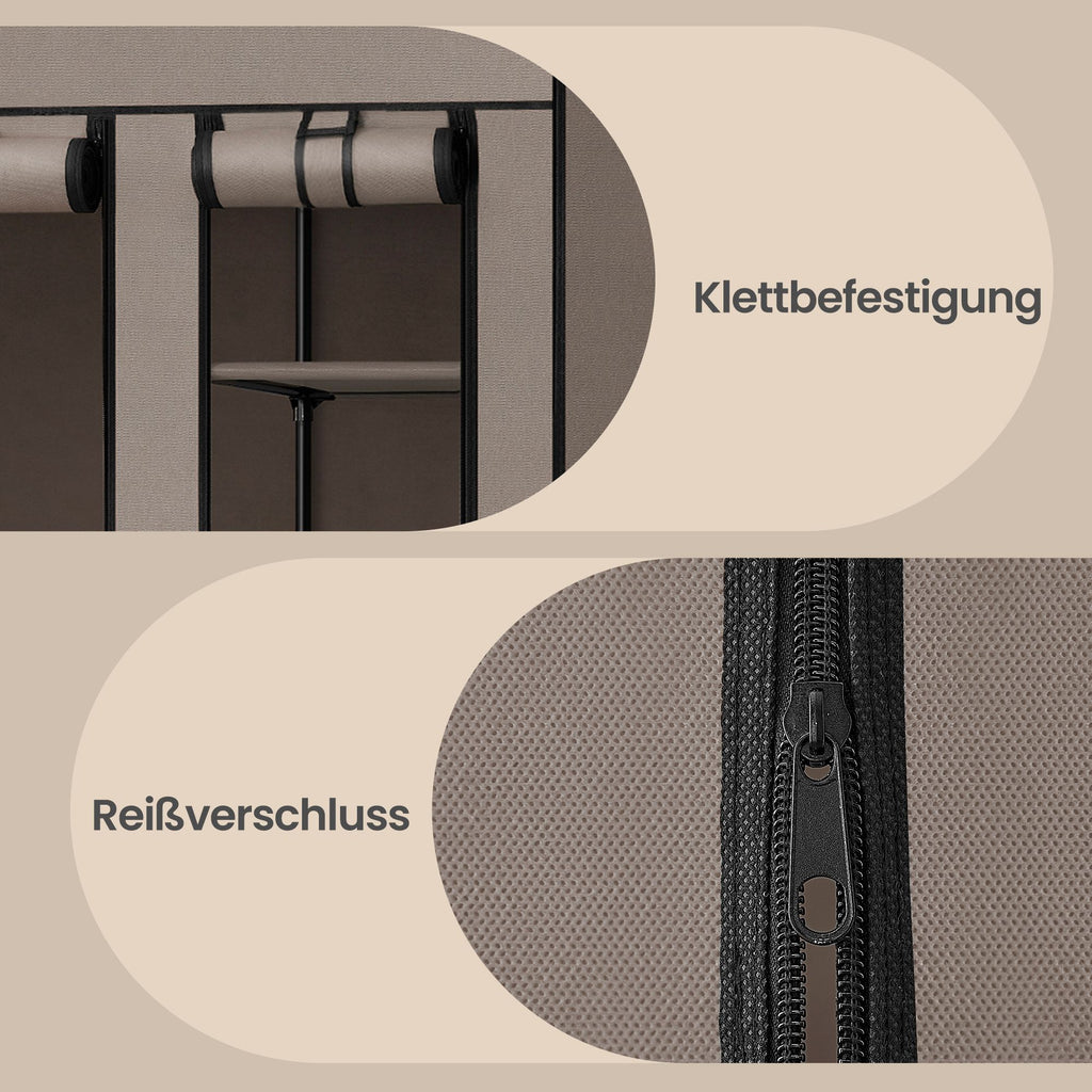 Kleiderschrank, Stoffschrank, mit Überzug aus Vliesstoff