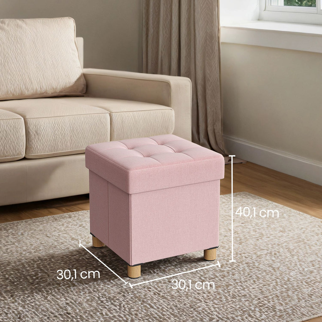 Sitzhocker mit Stauraum, kleine klappbare Sitzbank, 38