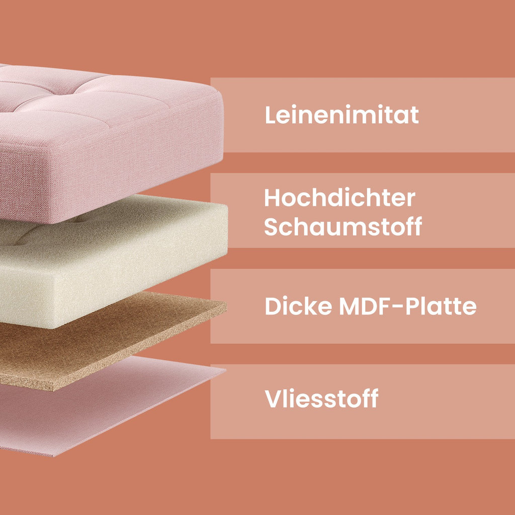 Sitzhocker mit Stauraum, kleine klappbare Sitzbank, 38