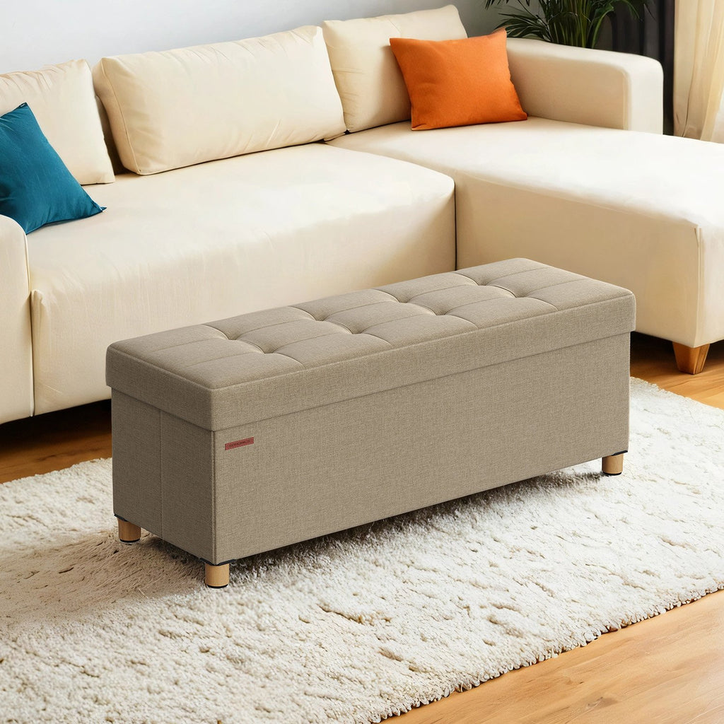 Sitzhocker, klappbare Sitzbank mit Stauraum, Beinen