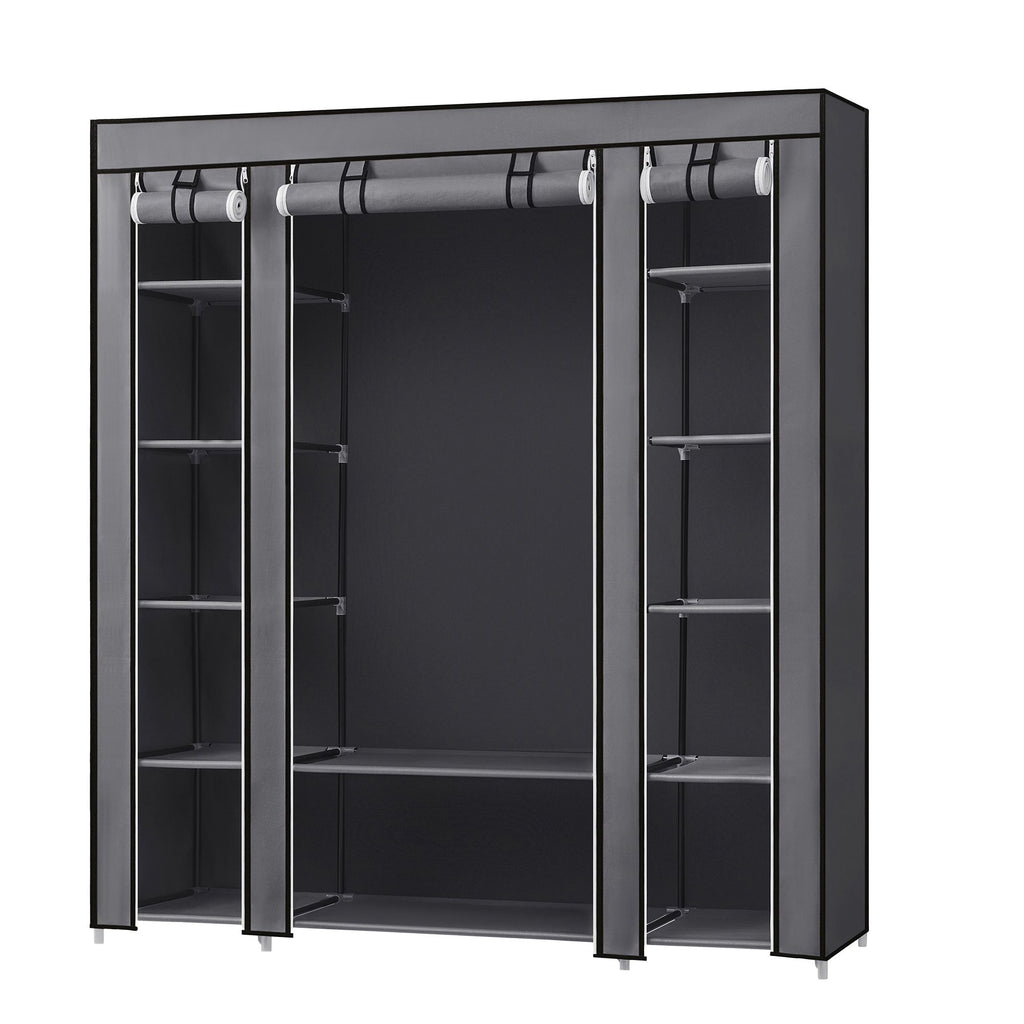 Kleiderschrank, Stoffschrank, mit Überzug aus Vliesstoff, mit Kleiderstange