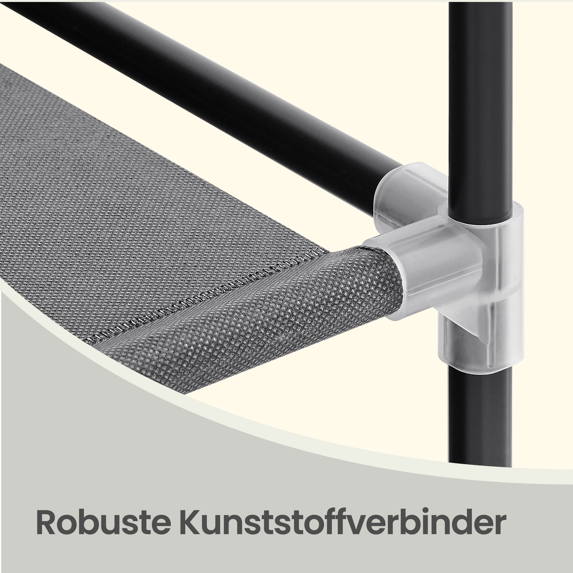 Kleiderschrank, Stoffschrank, mit Überzug aus Vliesstoff, mit Kleiderstange