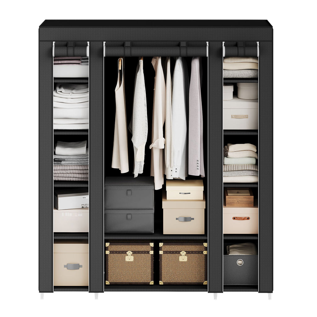 Kleiderschrank, Stoffschrank, mit Überzug aus Vliesstoff