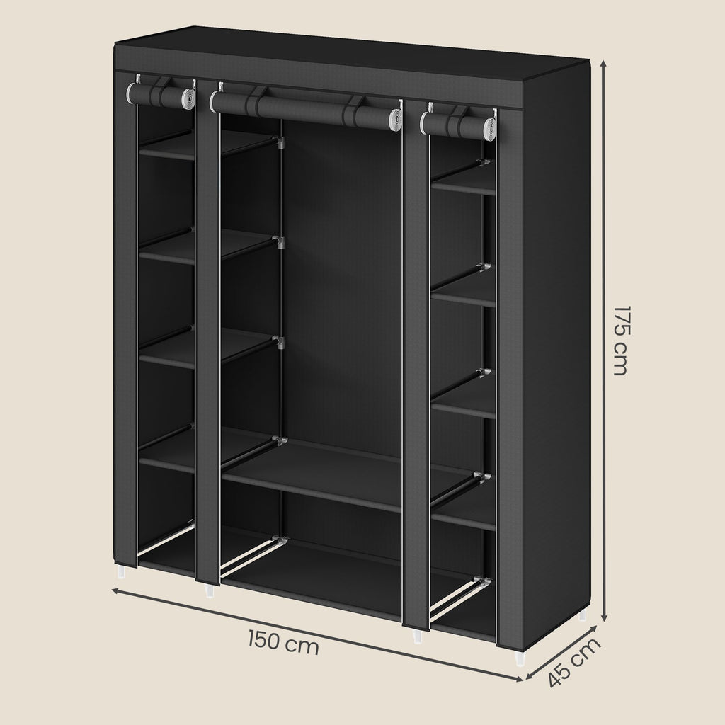 Kleiderschrank, Stoffschrank, mit Überzug aus Vliesstoff