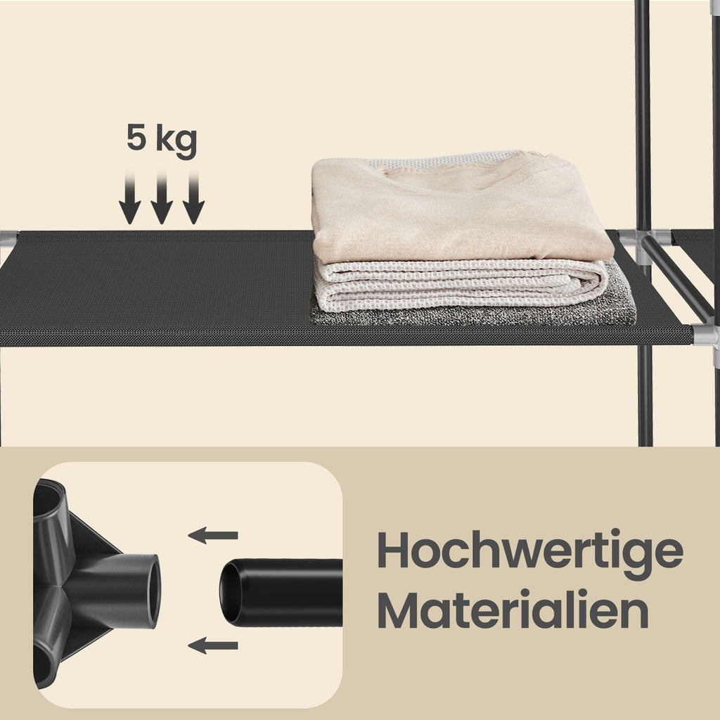 Kleiderschrank, Stoffschrank, mit Überzug aus Vliesstoff