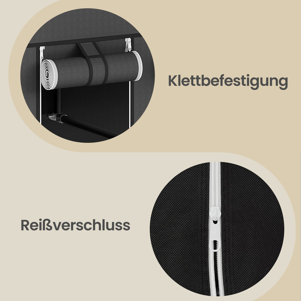 Kleiderschrank, Stoffschrank, mit Überzug aus Vliesstoff
