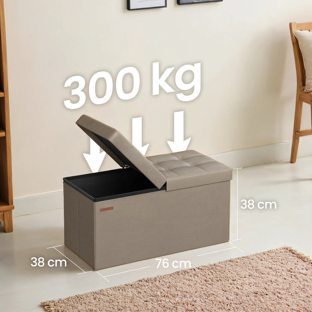 Sitzbank faltbar 89 Liter 38 x 76 x 38 cm kamelbraun