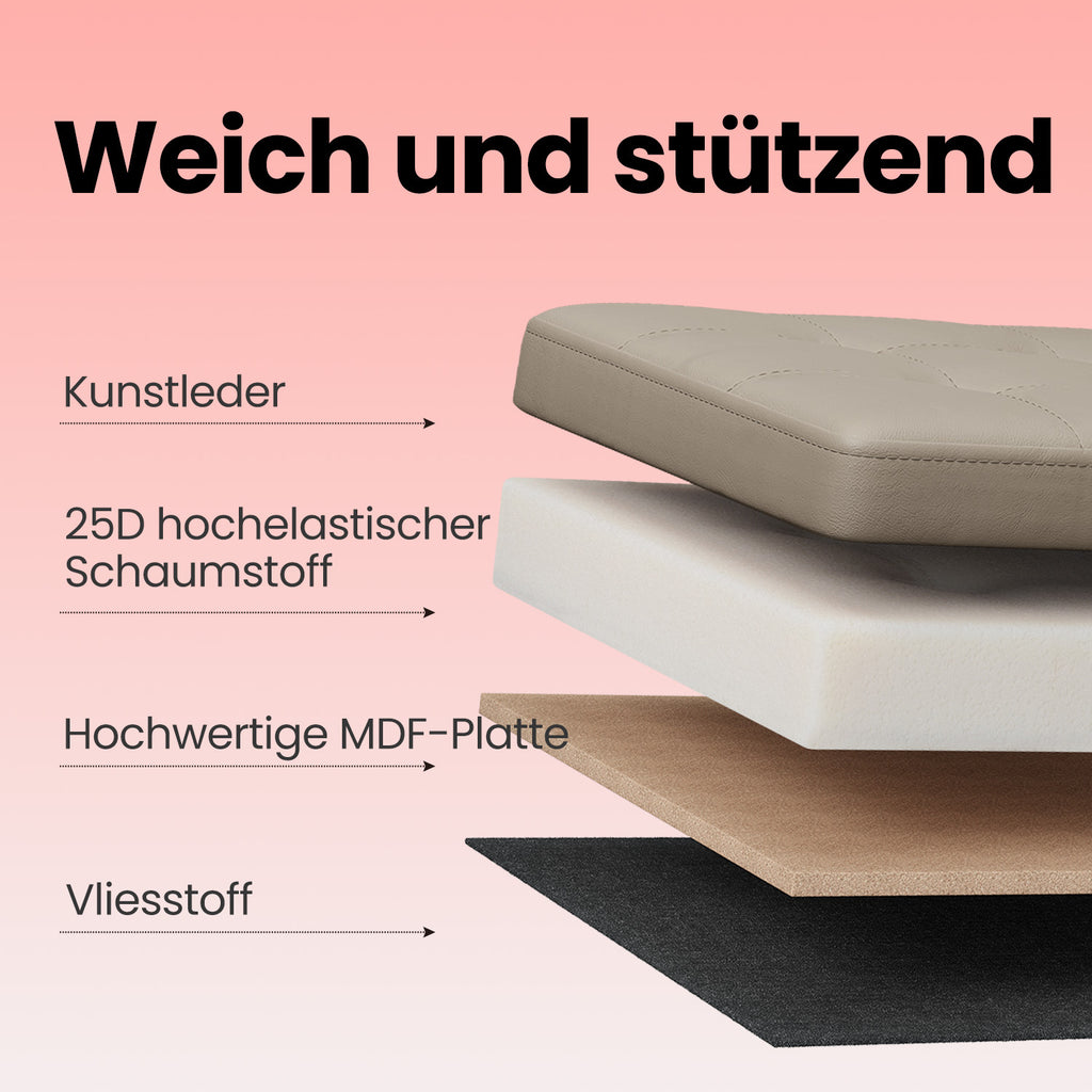 Sitzbank faltbar 89 Liter 38 x 76 x 38 cm kamelbraun