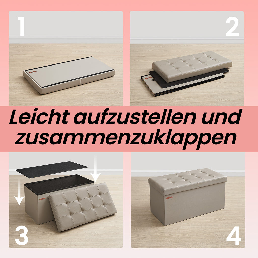 Sitzbank faltbar 89 Liter 38 x 76 x 38 cm kamelbraun