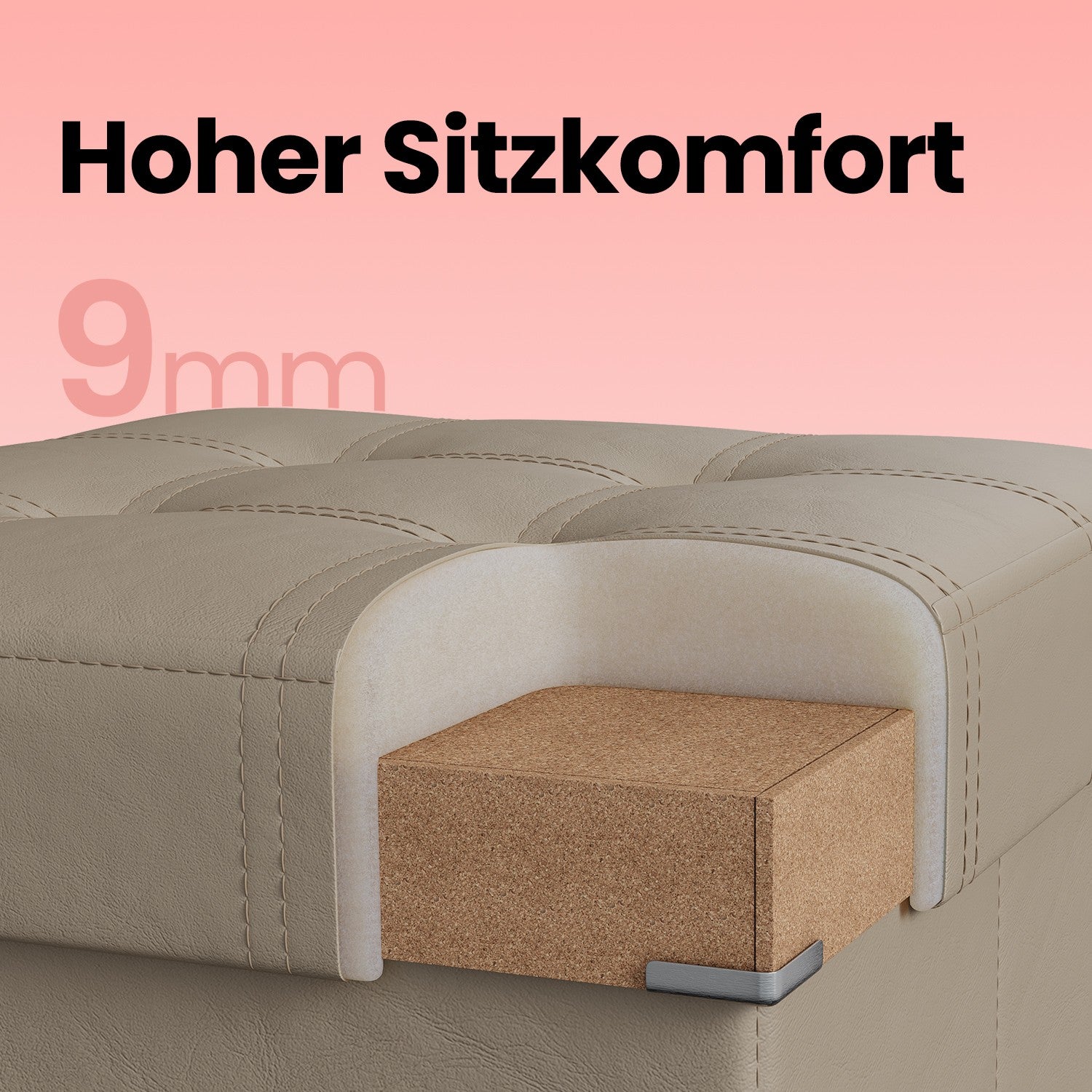 Sitzbank faltbar 89 Liter 38 x 76 x 38 cm kamelbraun