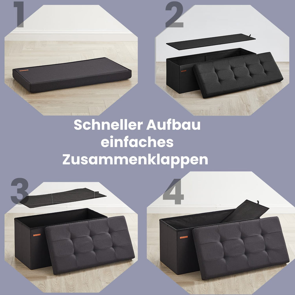 Sitzbank mit Stauraum, 38 x 76 x 38 cm, Sitztruhe