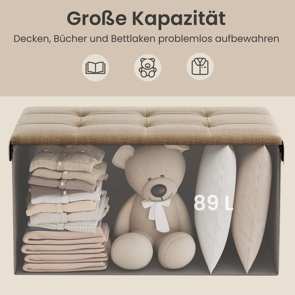 Sitzbank mit Stauraum schwarz