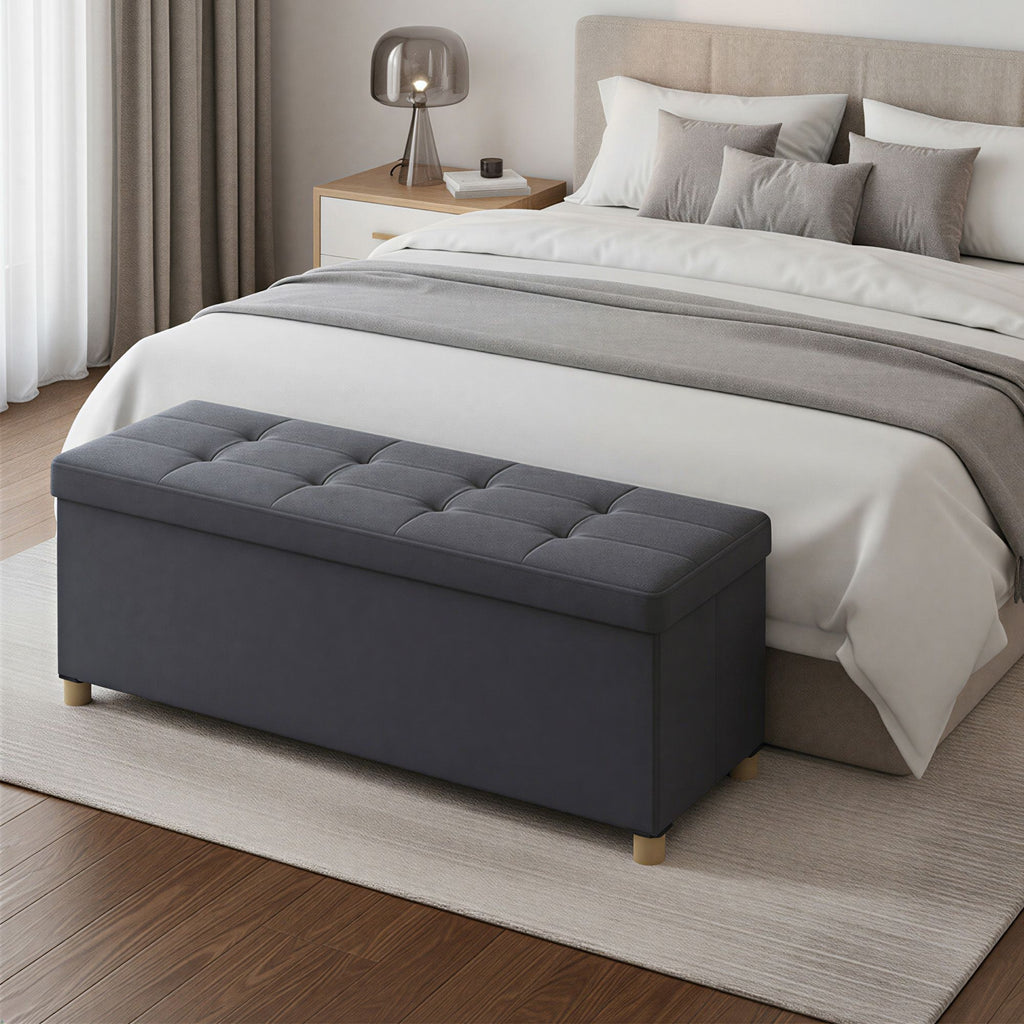 Sitzhocker Sitzbank  mit Stauraum, 38 x 110 x 40 cm, Sitztruhe mit Deckel