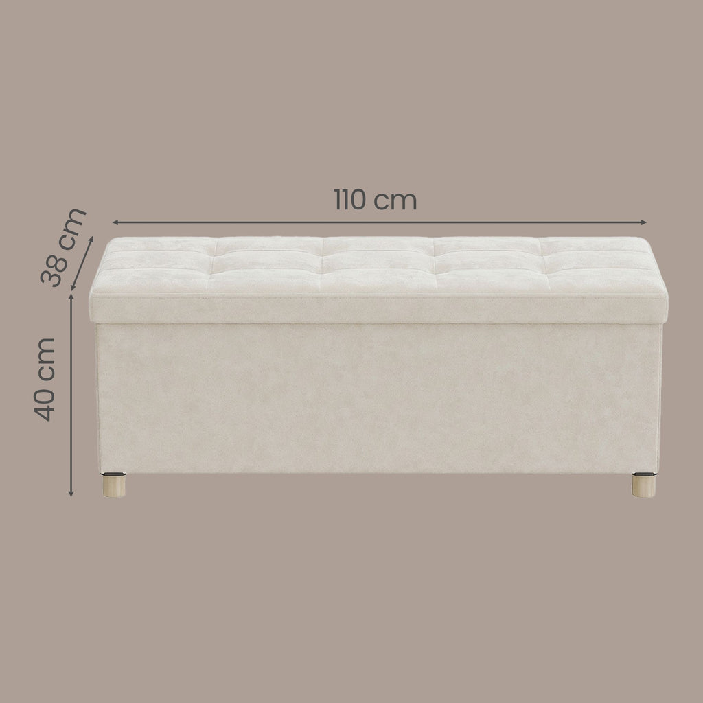 Sitzhocker, Sitzbank  mit Stauraum, 38 x 110 x 40 cm