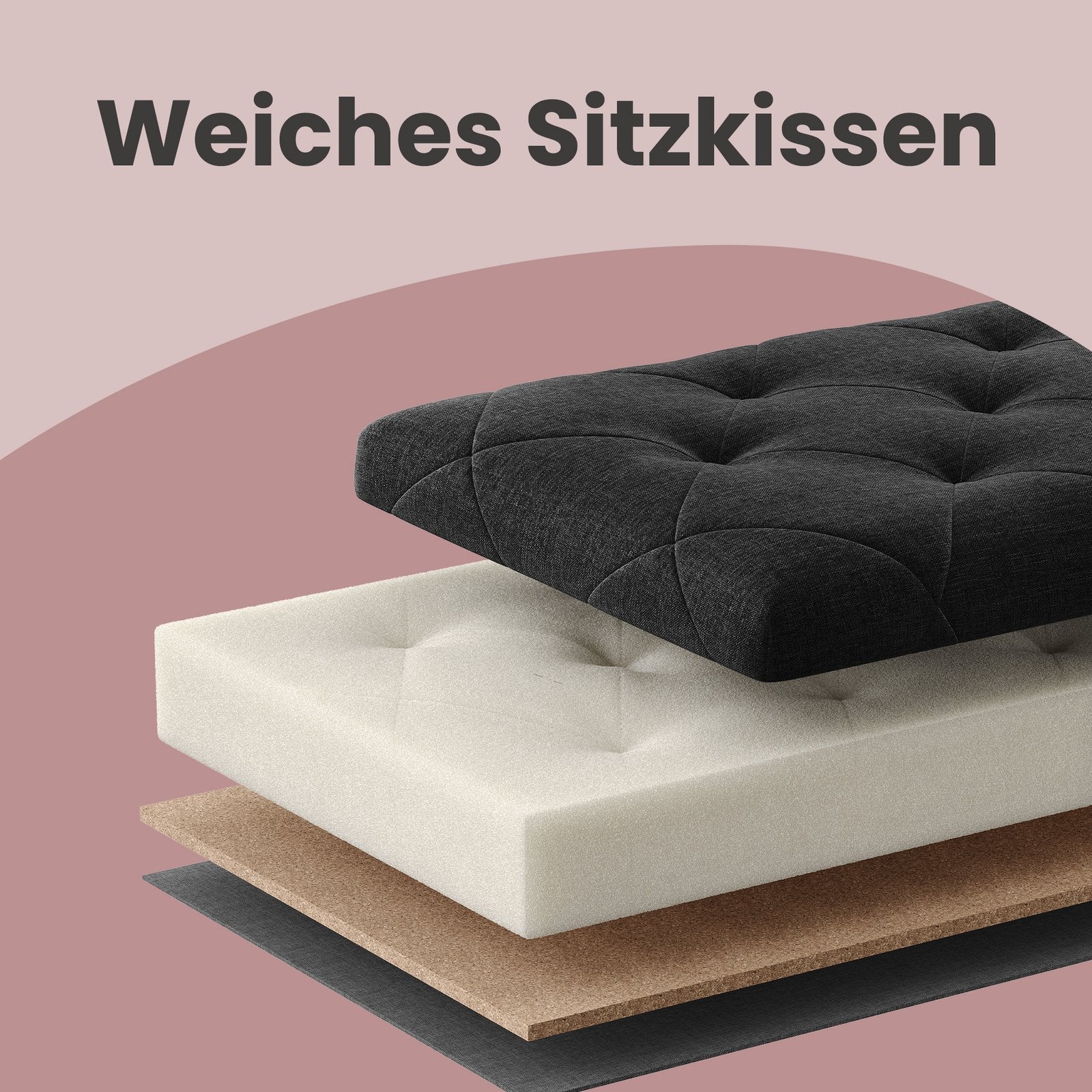 Sitzbank mit Stauraum, klappbares Design, Fußbank mit Beinen
