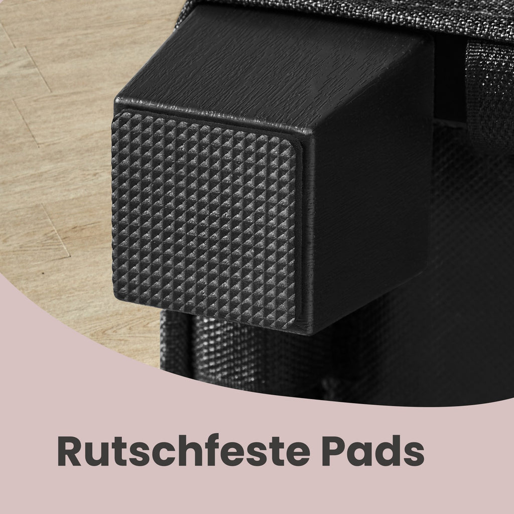 Sitzbank mit Stauraum, klappbares Design, Fußbank mit Beinen