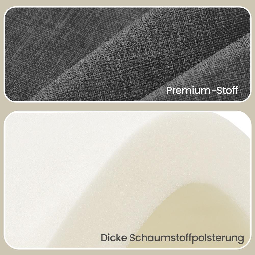 Sitzbank mit Stauraum, faltbare Sitztruhe mit Klappdeckel, Schlafzimmer Wohnzimmer, Leinenoptik