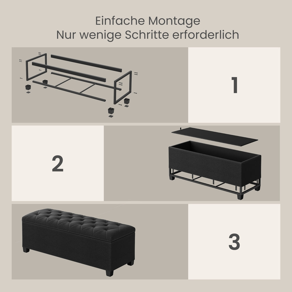 Sitzbank mit Stauraum, Sitztruhe, Bettbank