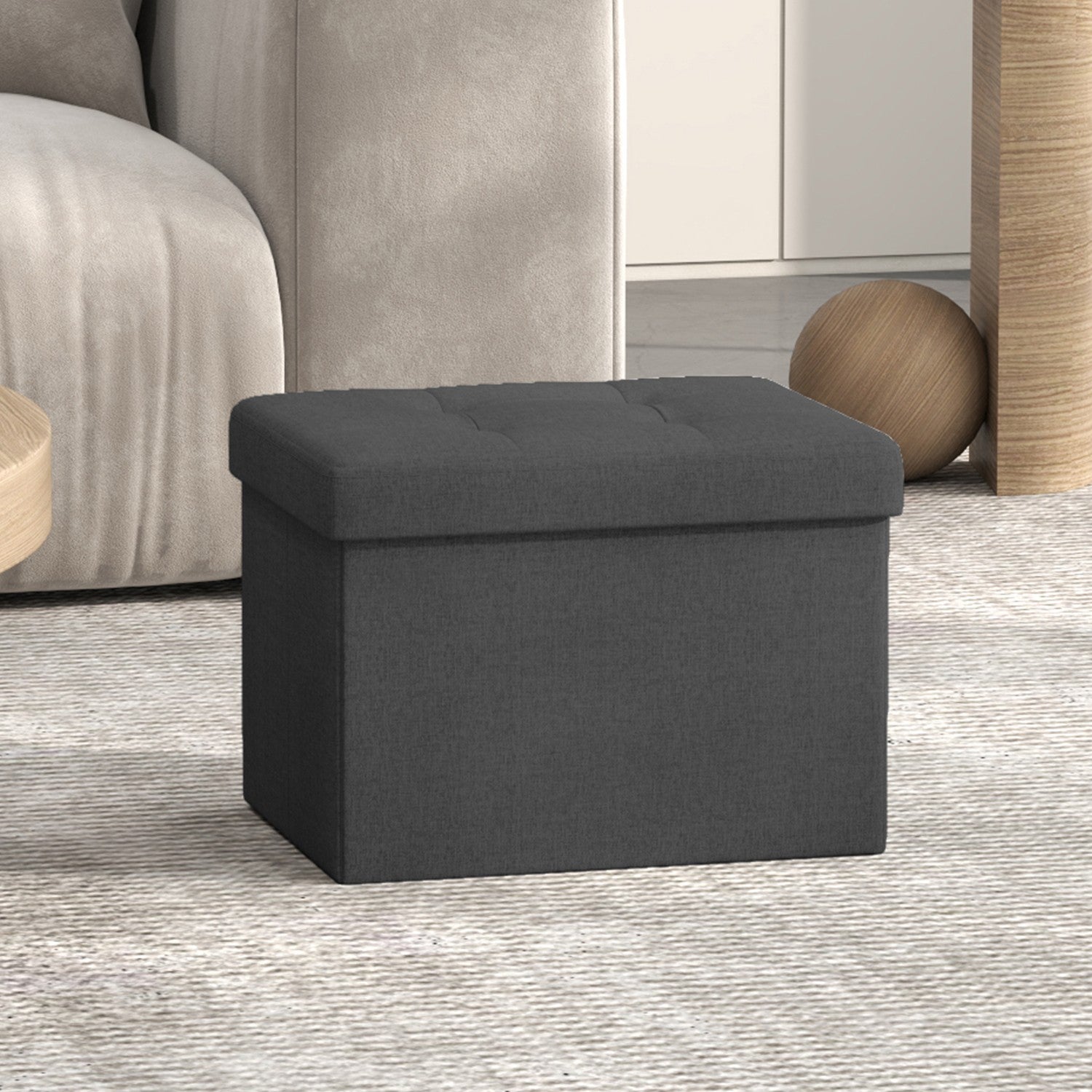 Sitzhocker, Hocker mit Stauraum, bis 130 kg belastbar