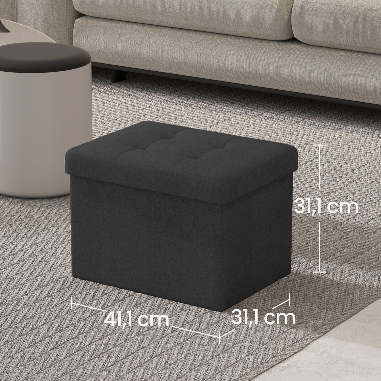 Sitzhocker, Hocker mit Stauraum, bis 130 kg belastbar